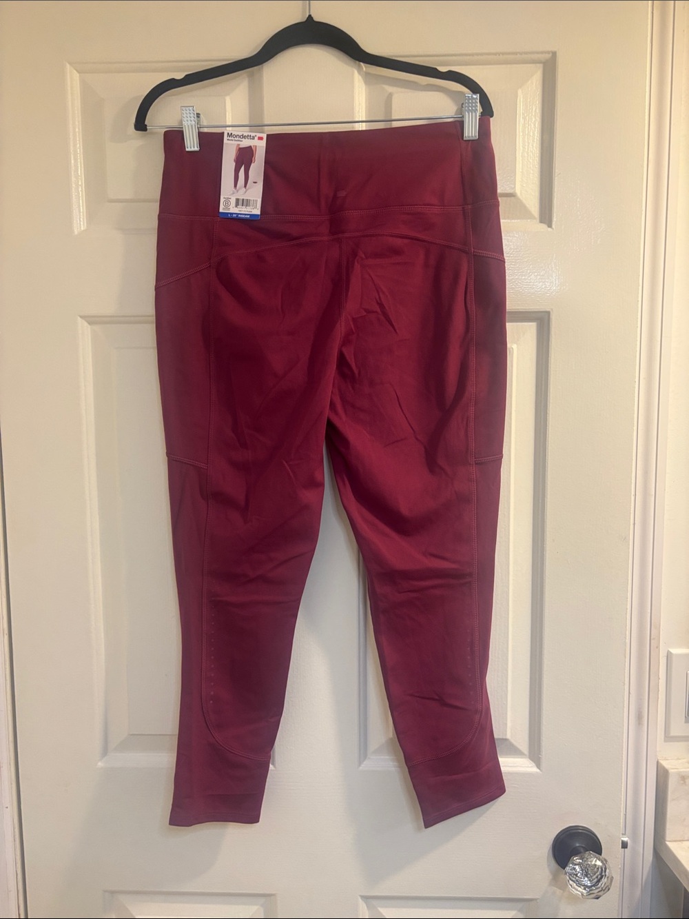 Mondetta Burgundy Kids Leggings with Side Pockets - Picture 3 of 3